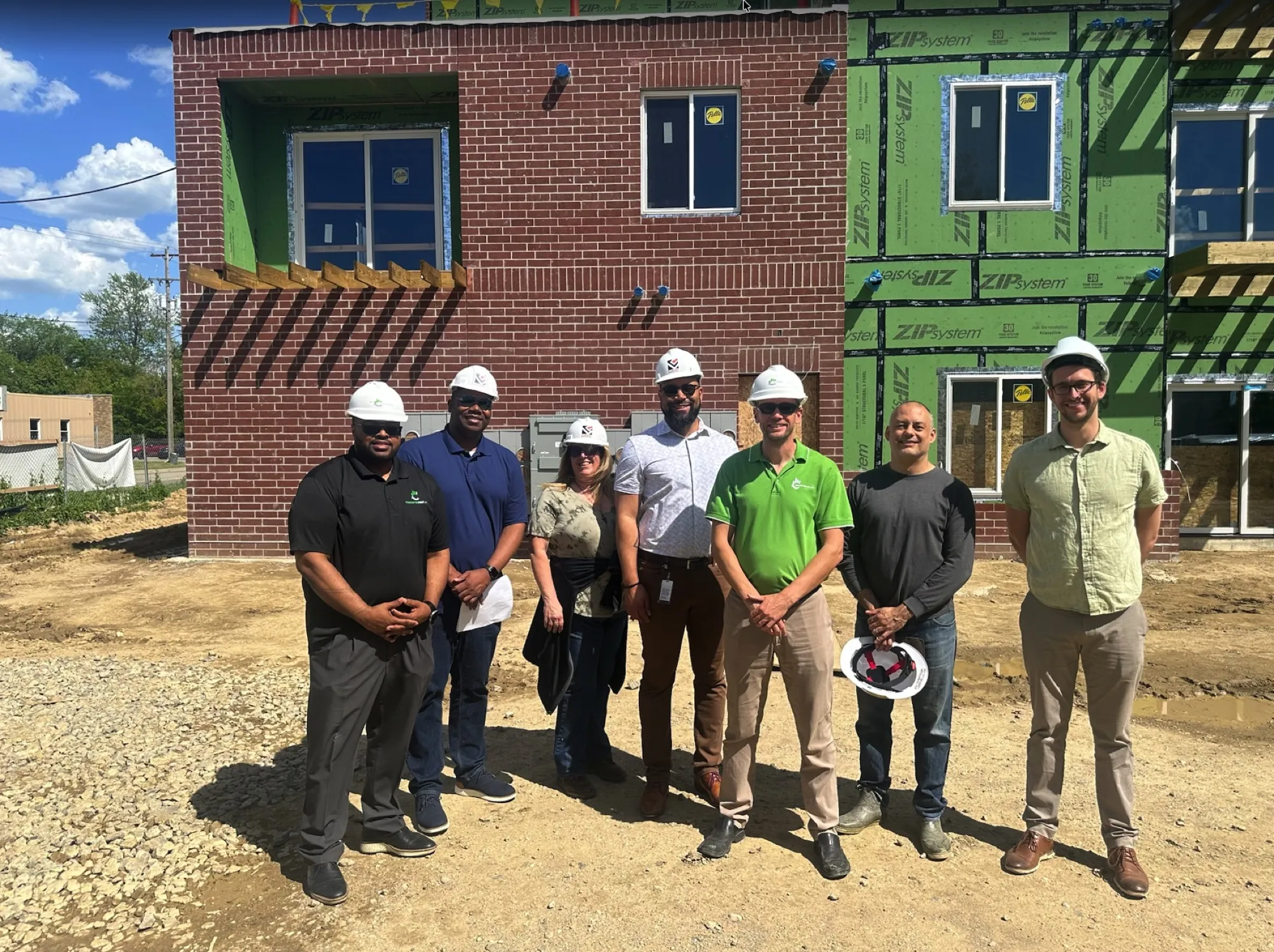 Under construction: owner, contractor and architect on site together.
